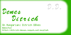 denes ditrich business card